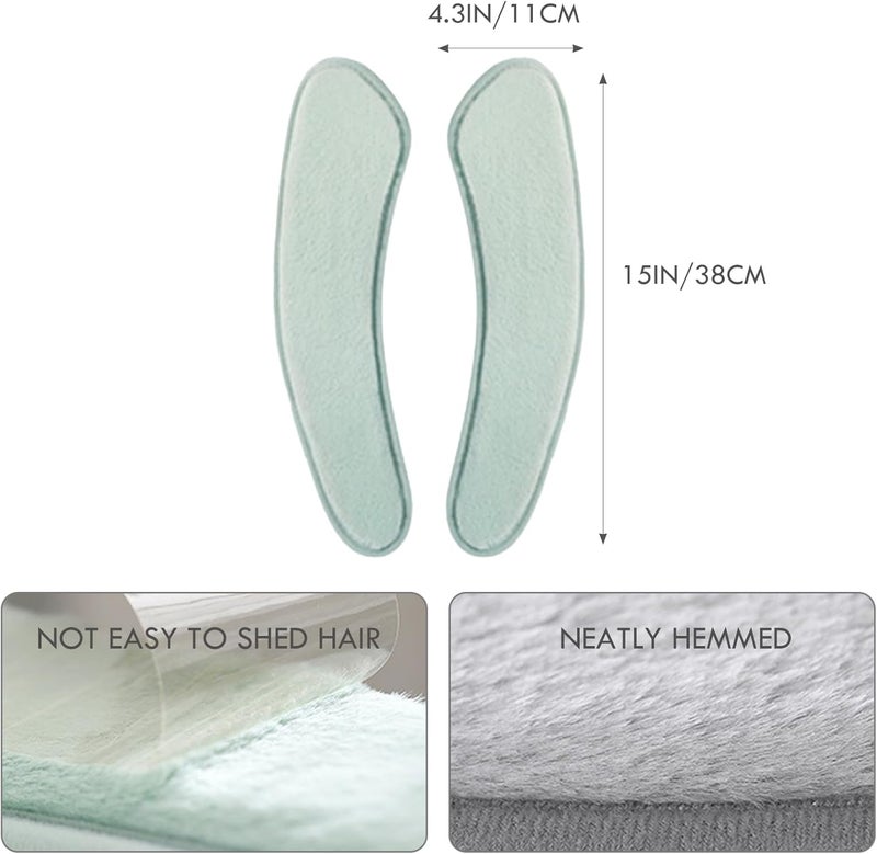Iensen Thick and Warm Toilet Seat Cushion Cover - with Sticky Toilet Seat Cushion - Washable and Reusable Mat for Winter - Double Flap Separation, TPR Back Adhesive, Soft and Protective (Green) - Image 2